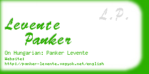 levente panker business card